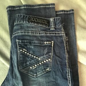 32x36 Rock&Roll Cowgirl org. Low rise riding jean